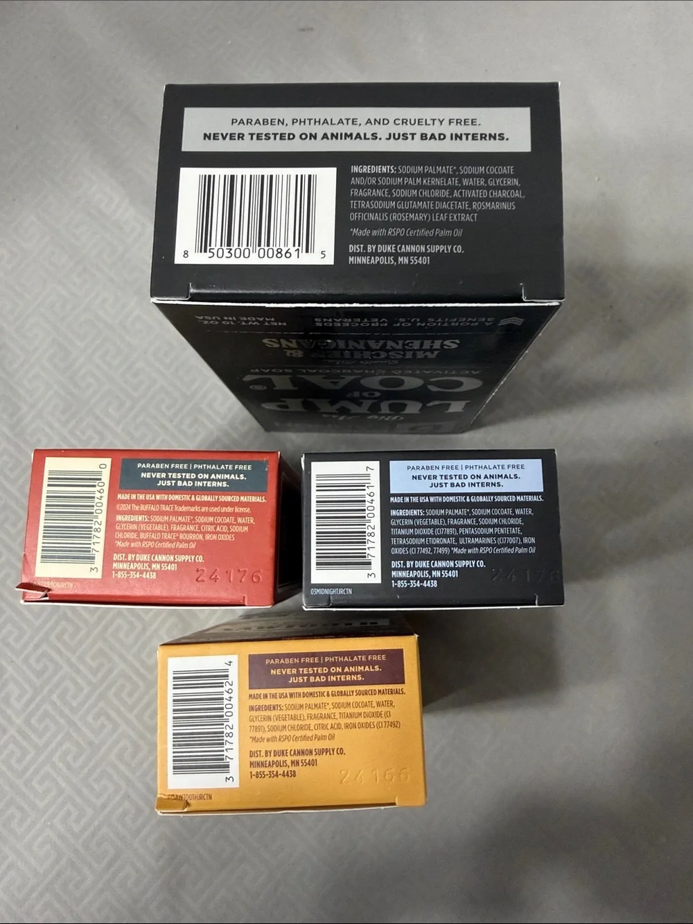 Duke Cannon A Tale of Naughty & Nice Soap in Decorative Box 4 Whimsical Bars New